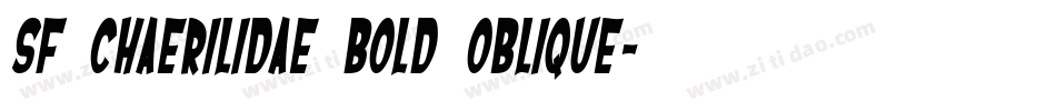 SF Chaerilidae Bold Oblique字体转换